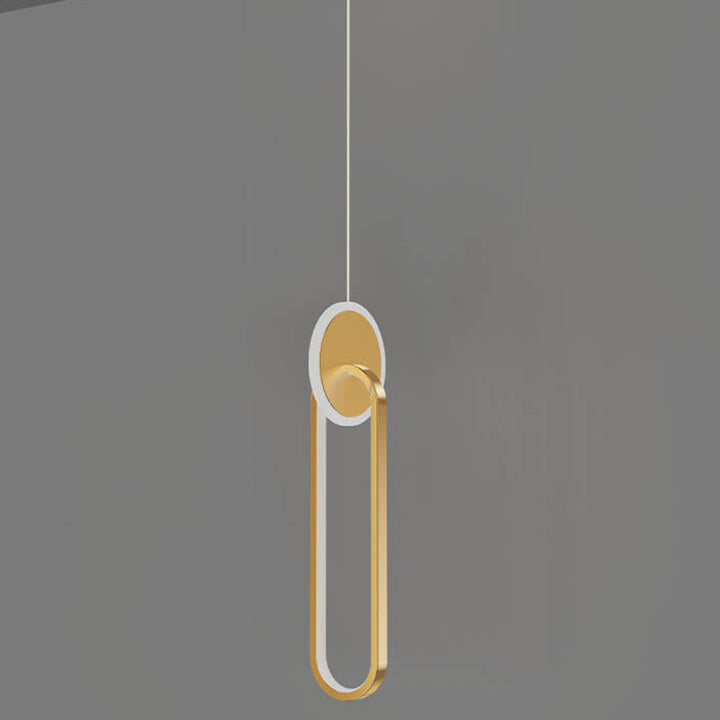 Lámpara colgante LED de 1 luz de cobre minimalista moderna 