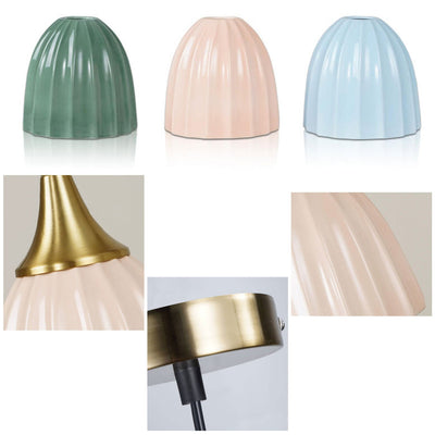 Modern Light Luxury Long Line Ceramic Pot Shape Design 1-Light Pendant Light