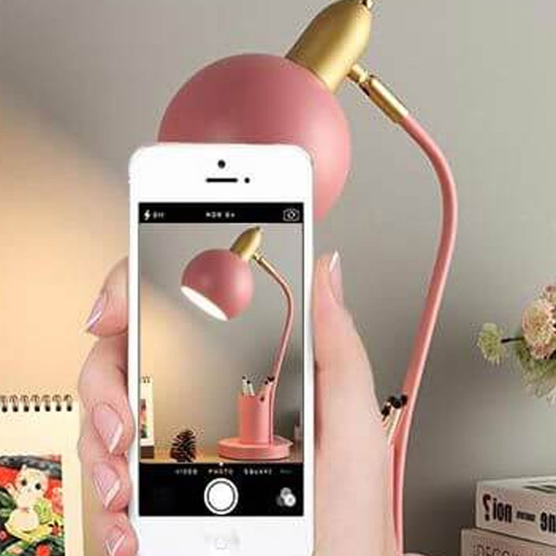 Lampe de table 1 lumière avec barillet de stylo pour étudiant en couleur unie simple 