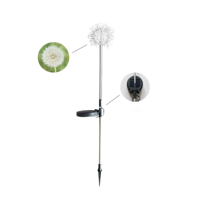 Solar-Löwenzahn-Aluminiumdraht-Kugel-Licht-LED im Freien wasserdichtes leuchtendes Garten-Einsatz-Boden-Landschaftslicht 