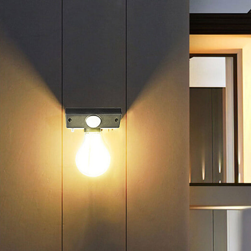 Lampe murale moderne avec capteur de corps étanche pour jardin, ampoule solaire en tungstène 