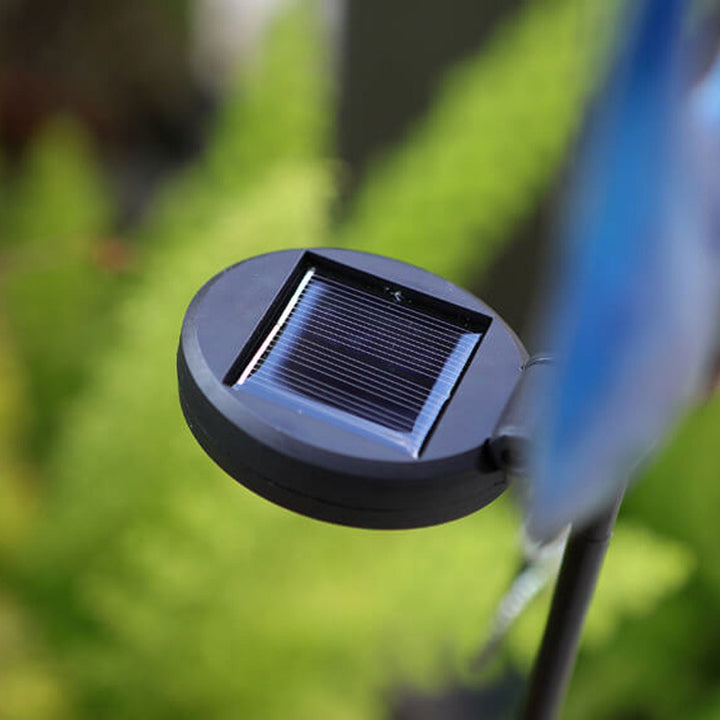 Lampe de sol décorative de pelouse extérieure à LED en forme de paon en fer industriel solaire 