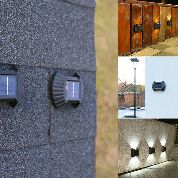 Solar wasserdichtes Gehäusedesign LED Außenwandleuchte 