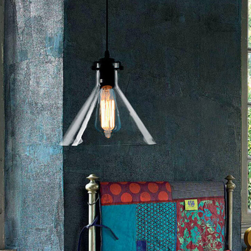 Nordic Industrial Creative Glass Conical Design 1-Light Pendant Light