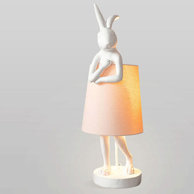 Nordic Apron Rabbit Resin 1-Light Table Lamp
