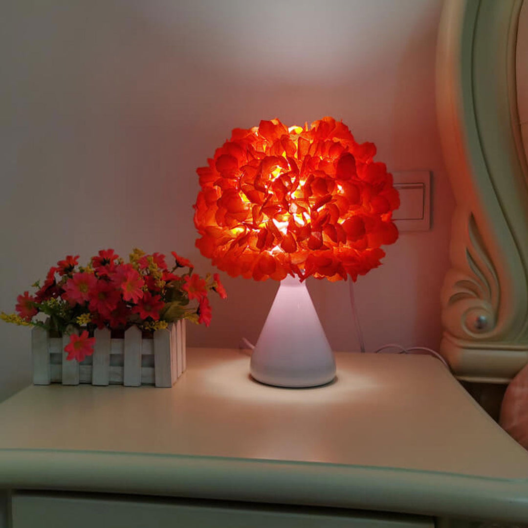 Simulation de tissu Gourd Flower Bouquet Design Lampe de table à 1 lumière 