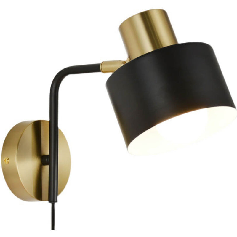 Modern Minimalist Rotatable Swing Arm Iron 1-Light Wall Sconce Lamp