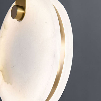 Nordic Light Luxury Marble All Copper LED Pendant Light