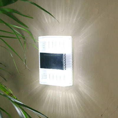 Applique murale solaire carrée haut et bas à LED, luminaire décoratif d'extérieur, idéal pour un jardin ou un jardin 