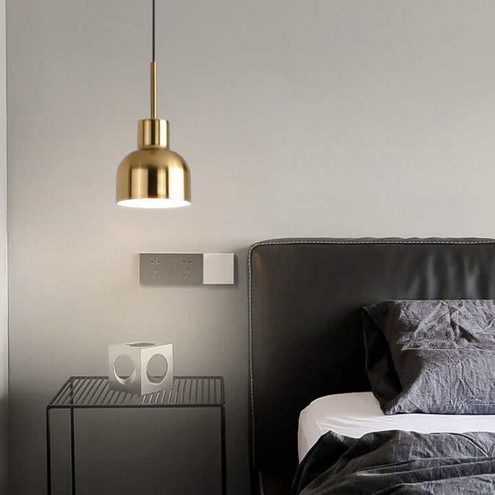 Industrielle Eisen Einfacher Glockenschirm Design 1-Licht Pendelleuchte 