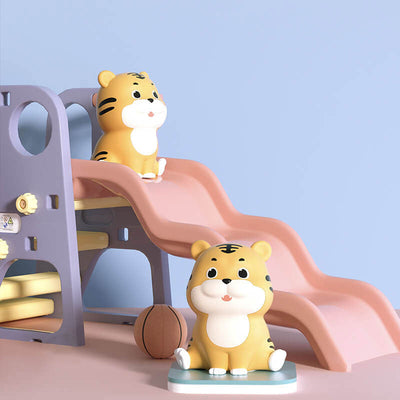 Lampe de table LED en forme de tigre en silicone, dessin animé mignon et enfantin 