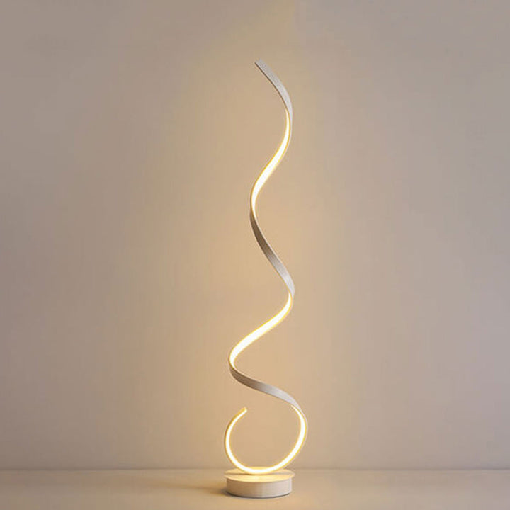 Lampe de sol moderne à LED avec ligne torsadée créative 