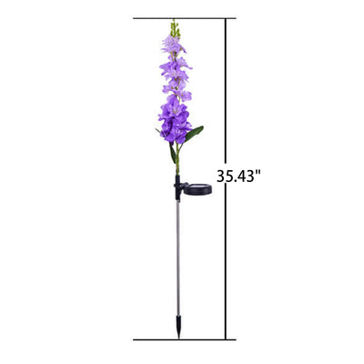 Festive Decoration Simulation Violet Silk Cloth LED Solar Outdoor Light