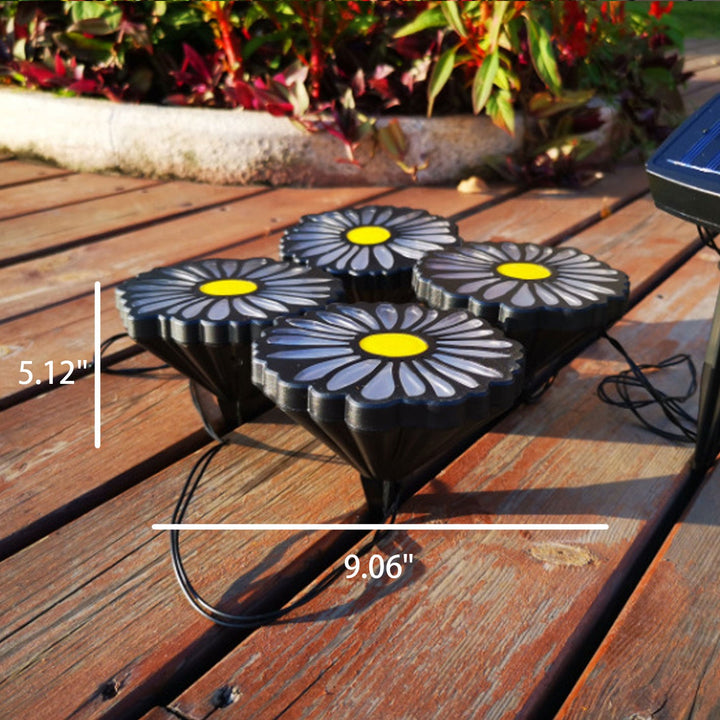 Solarbetriebene kreative Gänseblümchen-Lichterkette für den Außenbereich, Garten- und Landschaftsbeleuchtung 