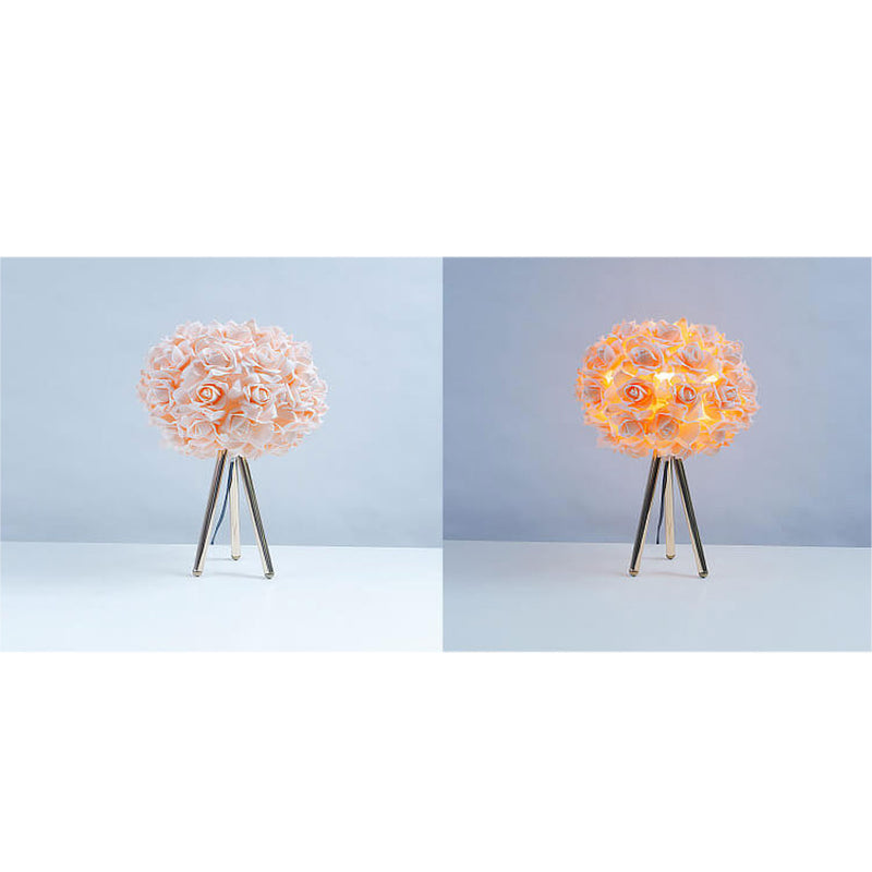 Nordic Creative Rose Metal LED Table Lamp