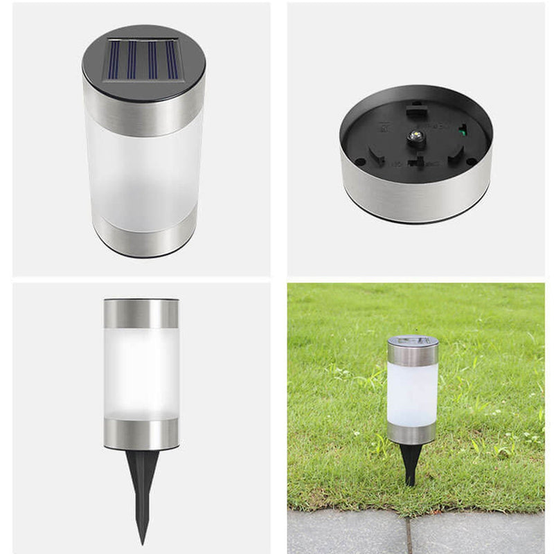 Solar Plastic Cylindrical Design LED Outdoor Lawn Light