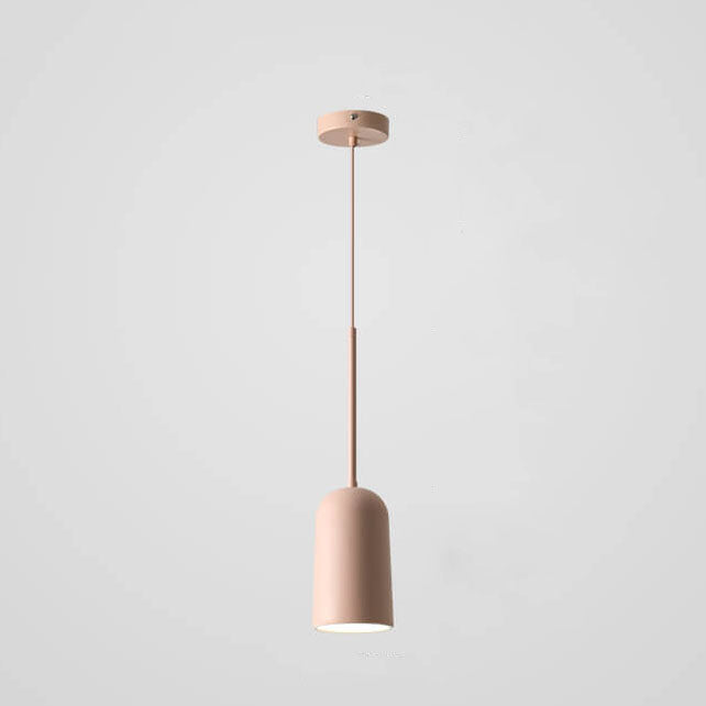Modern Minimalist Macaron Geometric Metal 1-Light Pendant Light