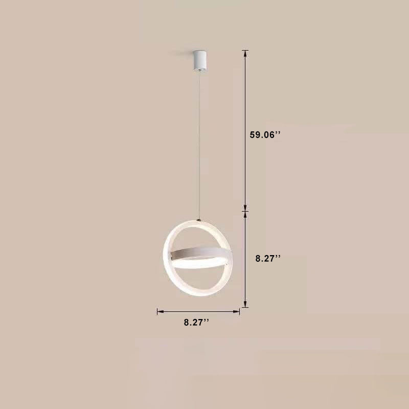 Lustre suspendu à LED géométrique créatif nordique 
