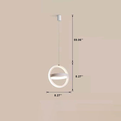 Nordic Creative Geometric Ring LED Pendant Light