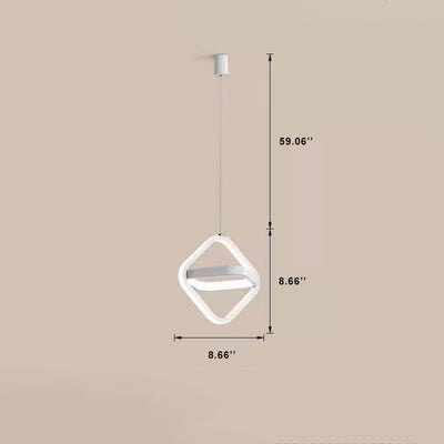 Nordic Creative Geometric Ring LED-Pendelleuchte 