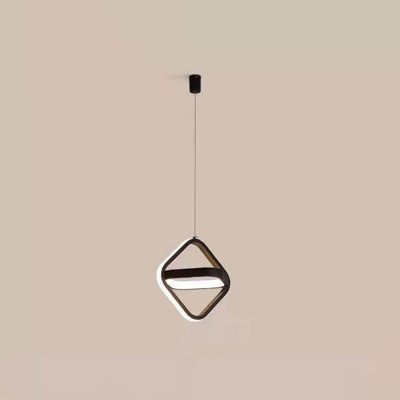 Lustre suspendu à LED géométrique créatif nordique 