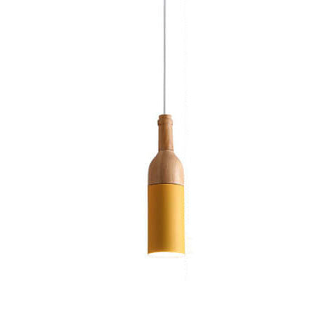 Nordic Creative Macaroon Wine Bottle 1-Light Pendant Light