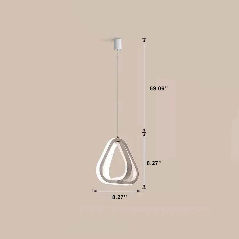 Lustre suspendu à LED géométrique créatif nordique 
