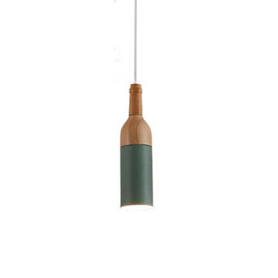 Nordic Creative Macaroon Wine Bottle 1-Light Pendant Light