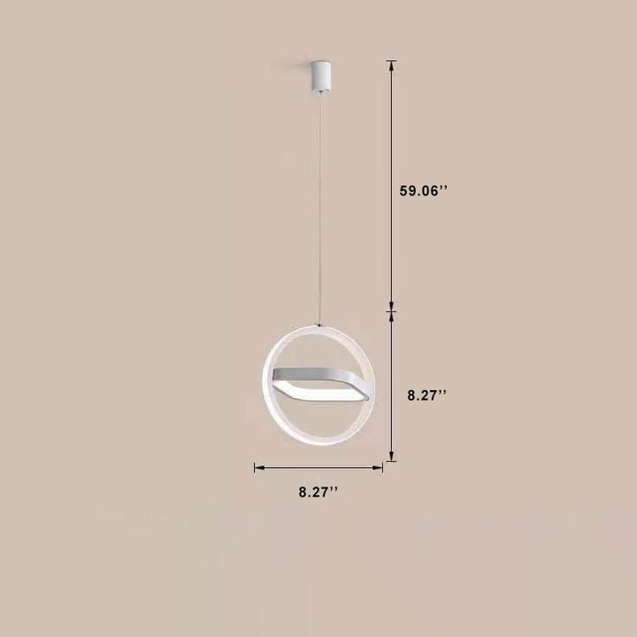 Lustre suspendu à LED géométrique créatif nordique 