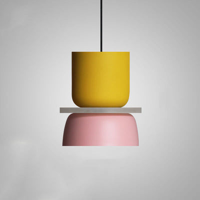 Luminaire suspendu à DEL à 1 lumière Macaron coloré nordique 