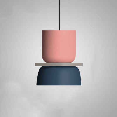 Luminaire suspendu à DEL à 1 lumière Macaron coloré nordique 