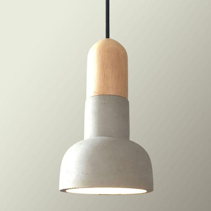 Retro Cement Torch Shaped 1-Light Pendant Light