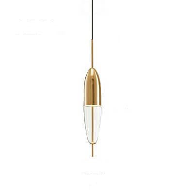 Modern Teardrop Glass 1-Light  Minimalist LED Pendant Light