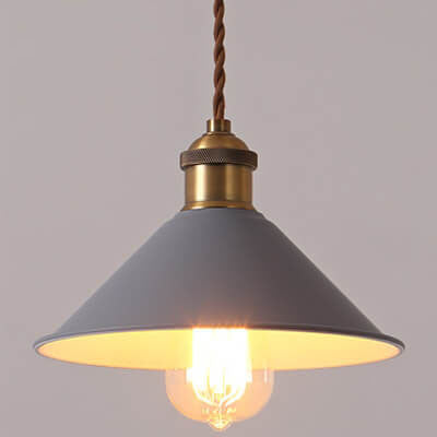 Nordic Macaron Bell Shade Metal 1-Light Pendant Light