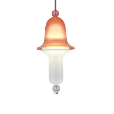 Simple Creative Colorful Bell Glass 1-Light LED Pendant Light