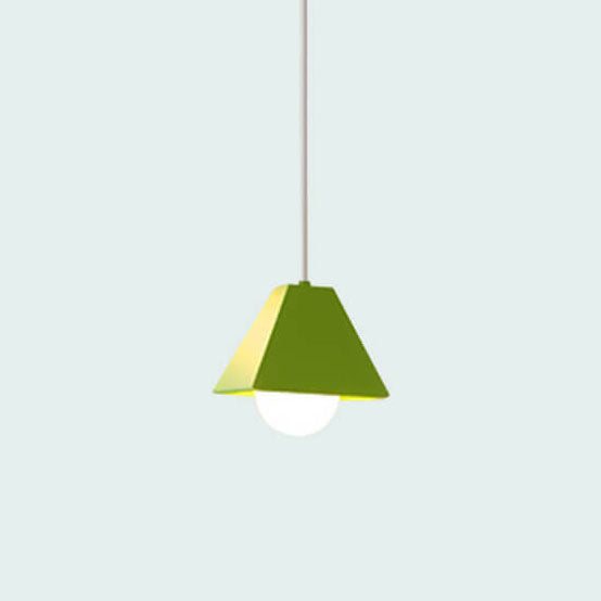 Simplicity Macaroon Style Trapezoid  Metal 1-Light  Mini Pendant Light