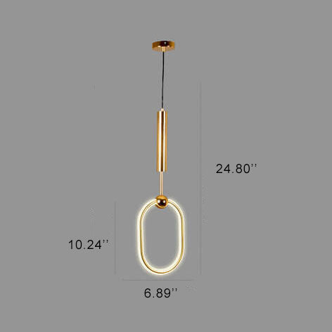 Cercle créatif post-moderne Anneau Suspension LED à 1 lumière 