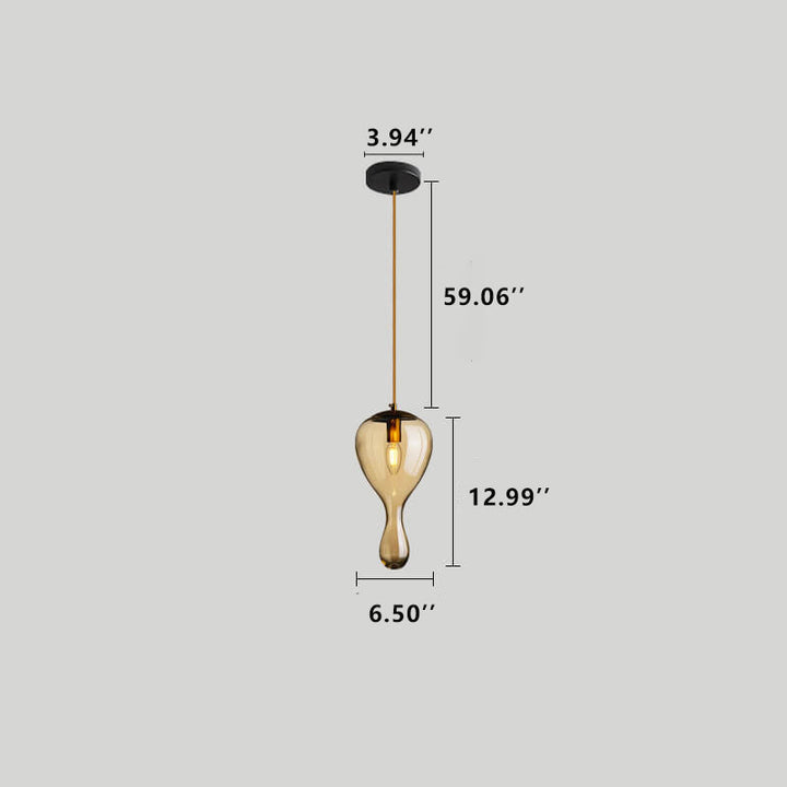 Moderne minimalistische geometrische Bernsteinflasche 1-Licht Pendelleuchte 