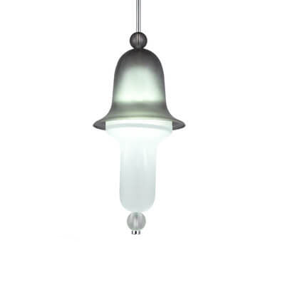 Simple Creative Colorful Bell Glass 1-Light LED Pendant Light
