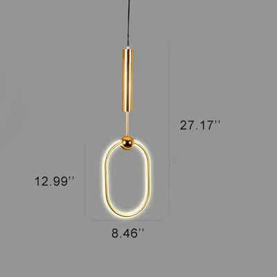 Cercle créatif post-moderne Anneau Suspension LED à 1 lumière 
