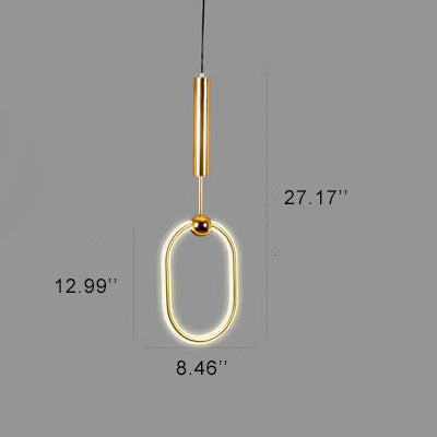 Postmoderne Creative Circle Ring 1-Licht LED-Pendelleuchte 