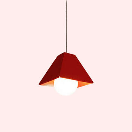 Einfachheit Macaron-Stil Trapez Metall 1-Licht Mini Pendelleuchte 