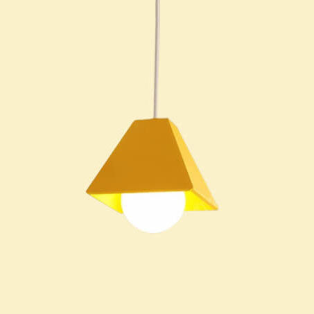 Einfachheit Macaron-Stil Trapez Metall 1-Licht Mini Pendelleuchte 