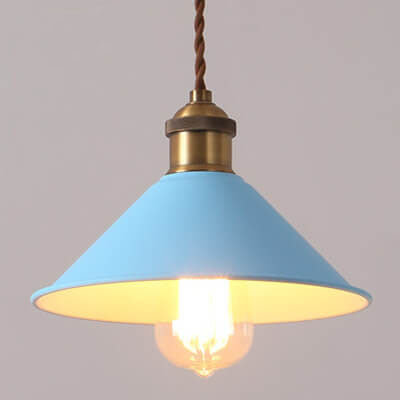 Nordic Macaron Bell Shade Metal 1-Light Pendant Light