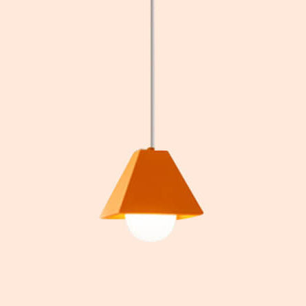 Einfachheit Macaron-Stil Trapez Metall 1-Licht Mini Pendelleuchte 