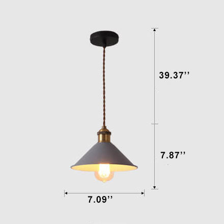 Nordischer Macaron-Glockenschirm Metall 1-Licht Pendelleuchte 