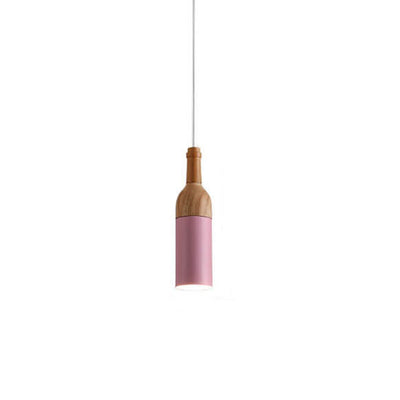 Nordic Creative Macaroon Wine Bottle 1-Light Pendant Light