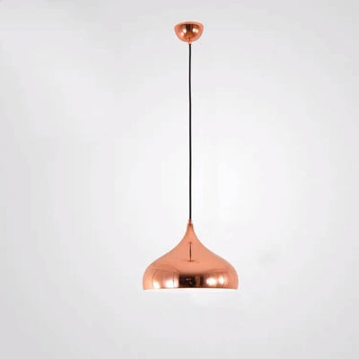 Nordic Metal 1-Light Dome Rose Gold LED Pendant Light