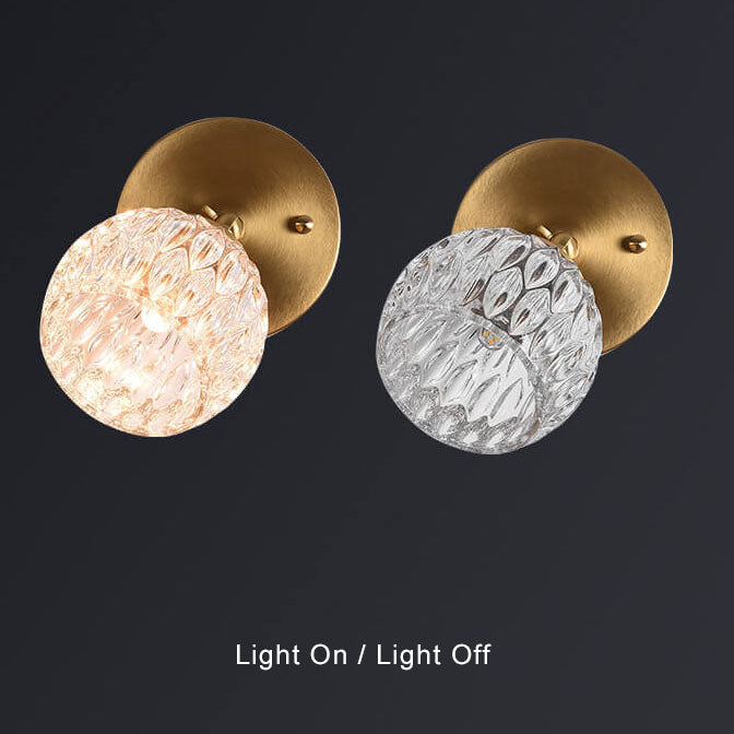 Modern 1-Light Glass Globe Armed Sconce Lamp 4 Design