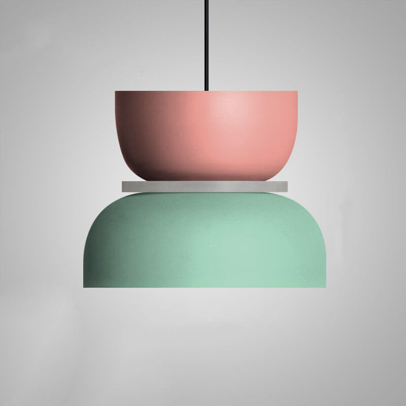 Luminaire suspendu à DEL à 1 lumière Macaron coloré nordique 